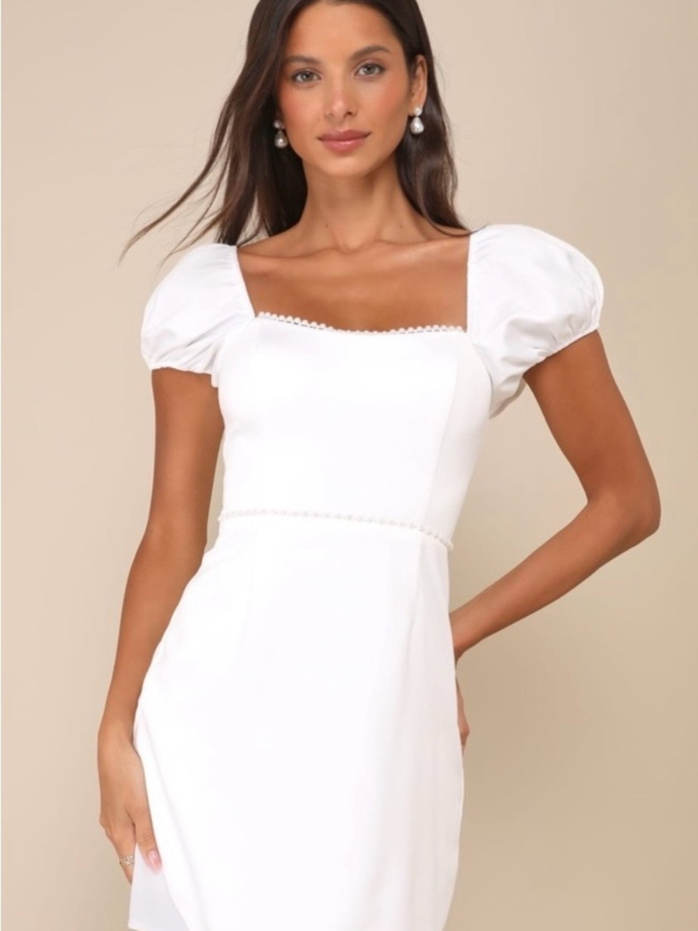 Lulu's Adorable Poise White Mini Dress